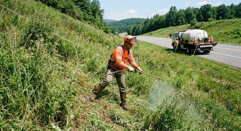 Hillside Weed Eating